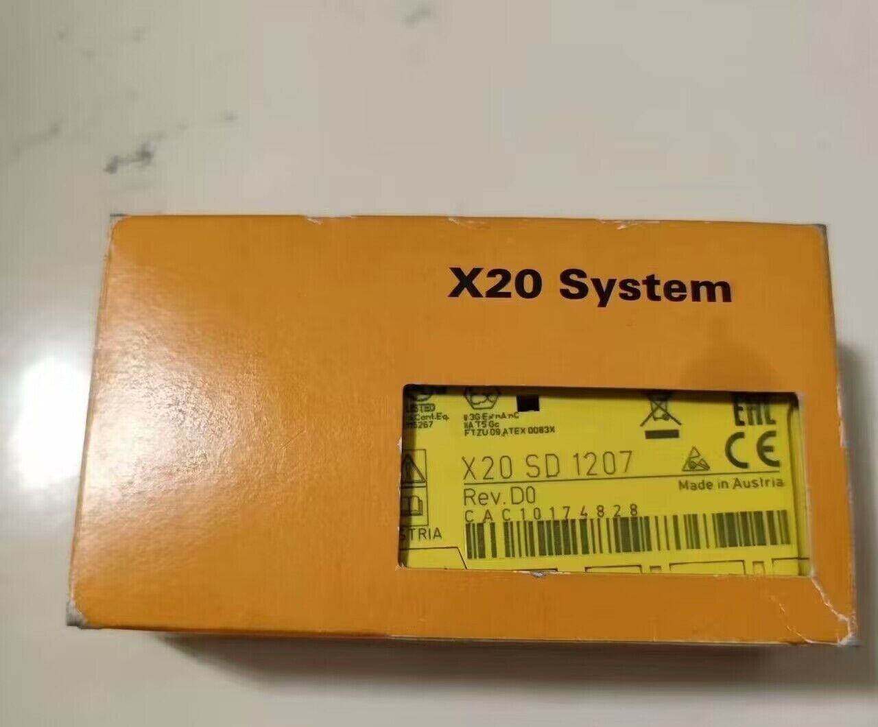 B&R X20 System I/O Module X20 SD 1207, Brand New in Box, Made in Austria.