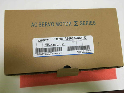 Omron R7M-A20030-BS1-D AC Servo Motor, New in Box, Made in Japan, Industrial Automation Part
