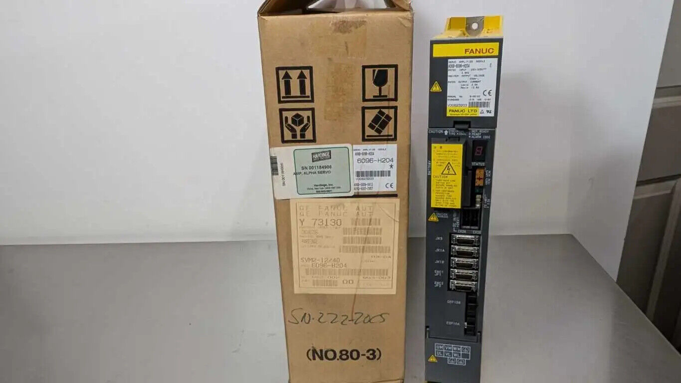 FANUC A06B-6096-H204 Servo Amplifier Module, new and sealed. Industrial automation part.