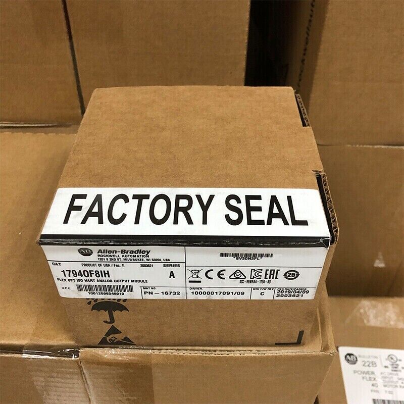 Allen-Bradley 1794-OF8IH Flex 5000 I/O Analog Output Module with Factory Seal. Industrial automation part.