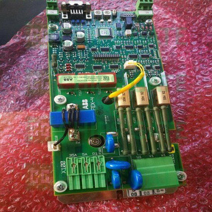 ABB SDCS-FEX-4 PLC module, green circuit board with components, for DCS800 drive, industrial automation spare parts.
