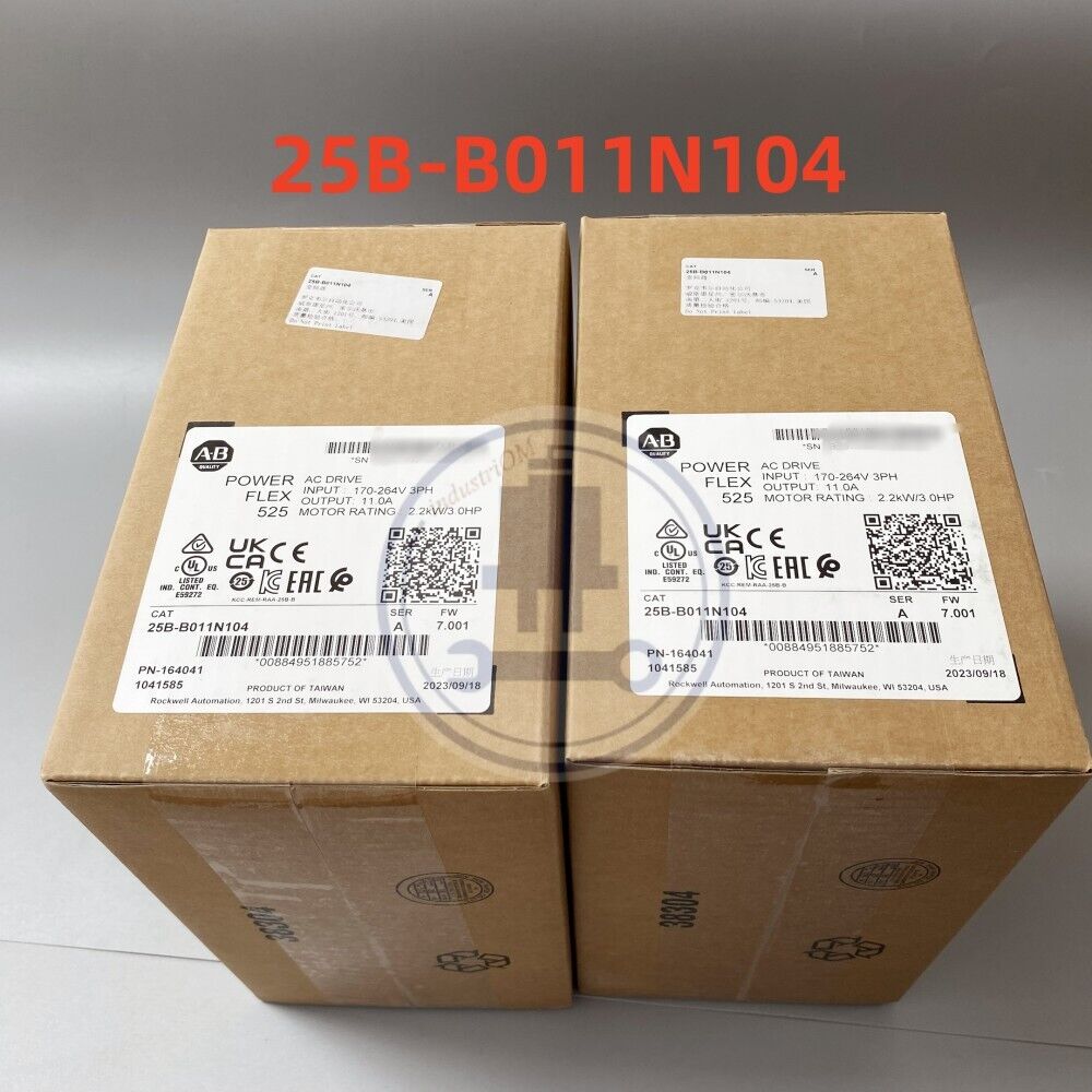 Allen-Bradley 25B-B011N104 Ser A PowerFlex 525 AC Drive 3HP New Factory Sealed