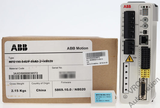 ABB MFE190-04UP-09A0-2+N8020 MicroFlex e190 Drive, China, 2.15 Kgs