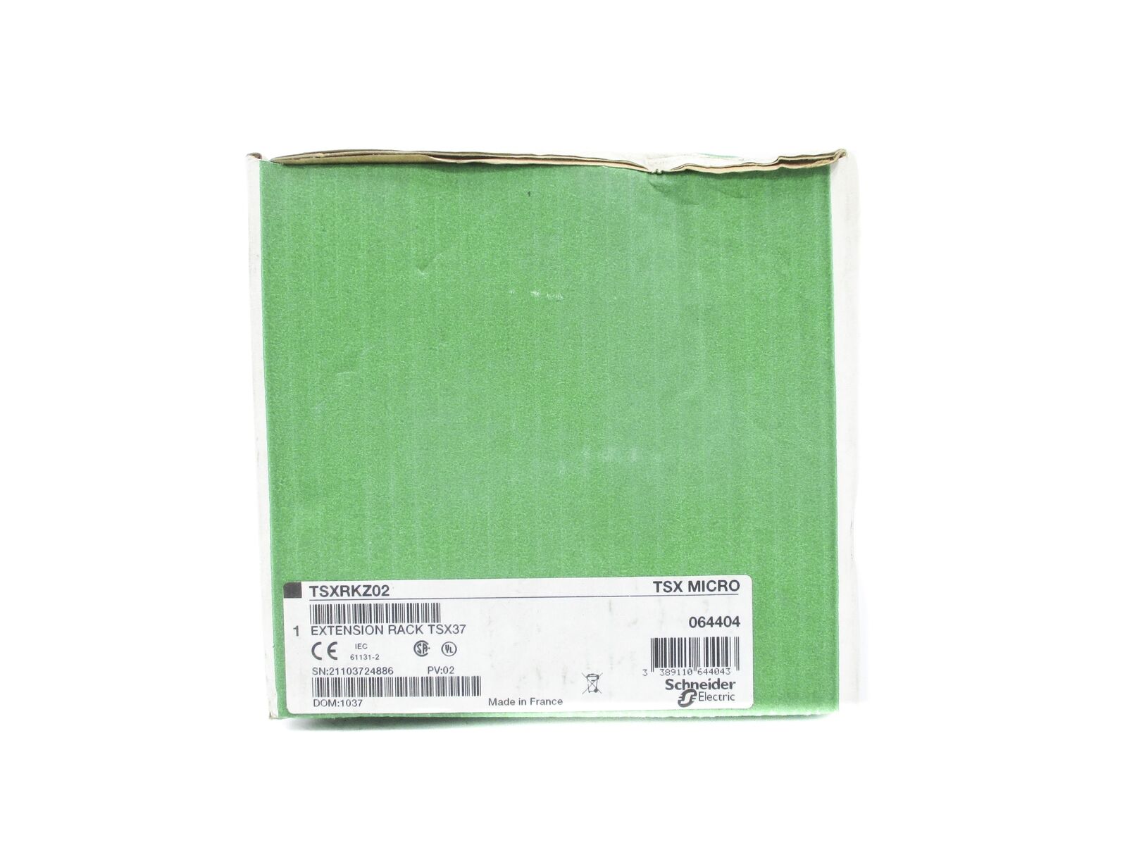 Schneider Electric TSXRKZ02 Mini Expansion Rack - White, industrial automation component.