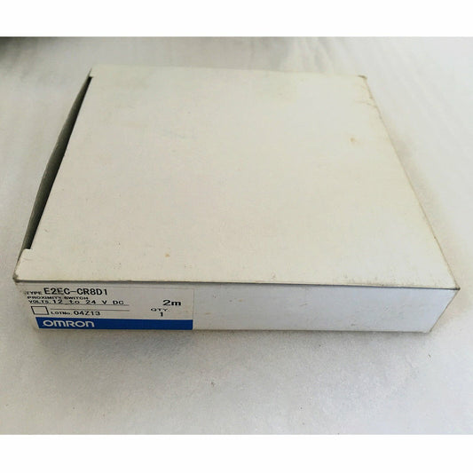 Omron E2EC-CR8D1 Proximity Switch in a box. 2m length, 12-24V DC, new PLC part.