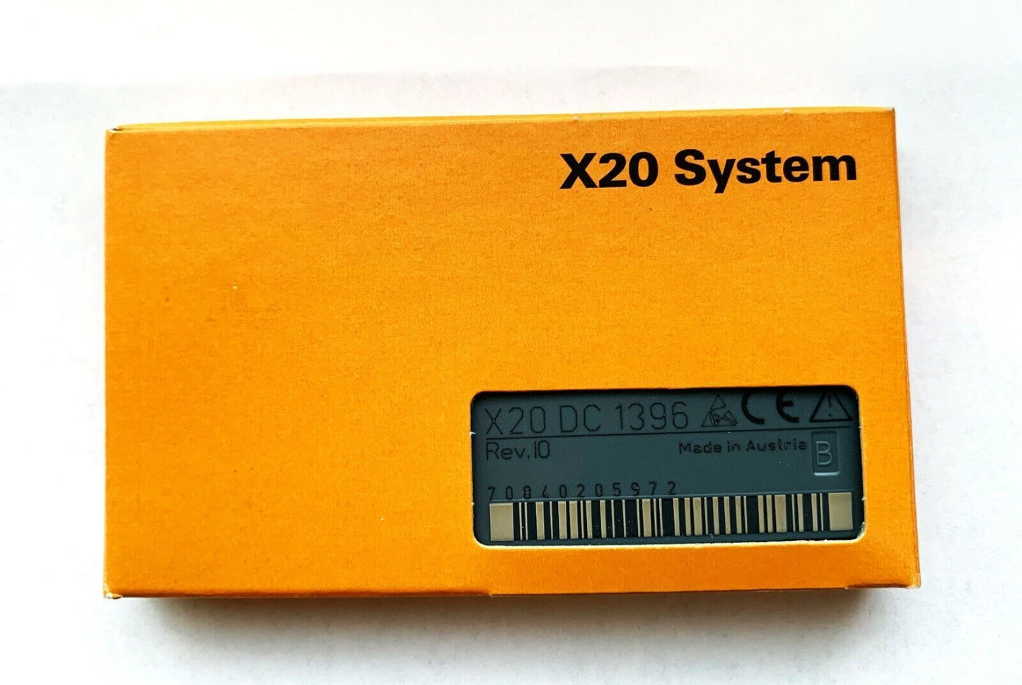 B&R X20 System Controller Module, X20 DC 1396, Made in Austria, Orange box with barcode