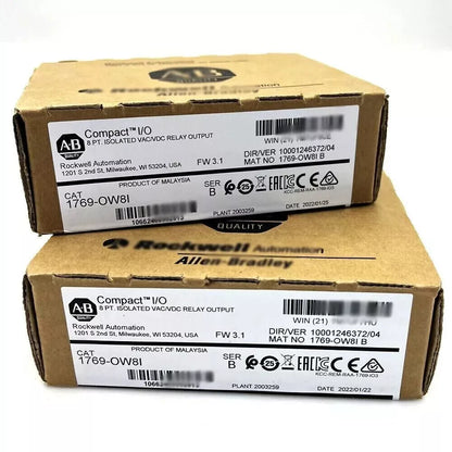 Allen-Bradley 1769-OW8I Compact I/O Module Boxes. 8-Point Isolated Relay Output, AC/DC. From Rockwell Automation, Milwaukee.