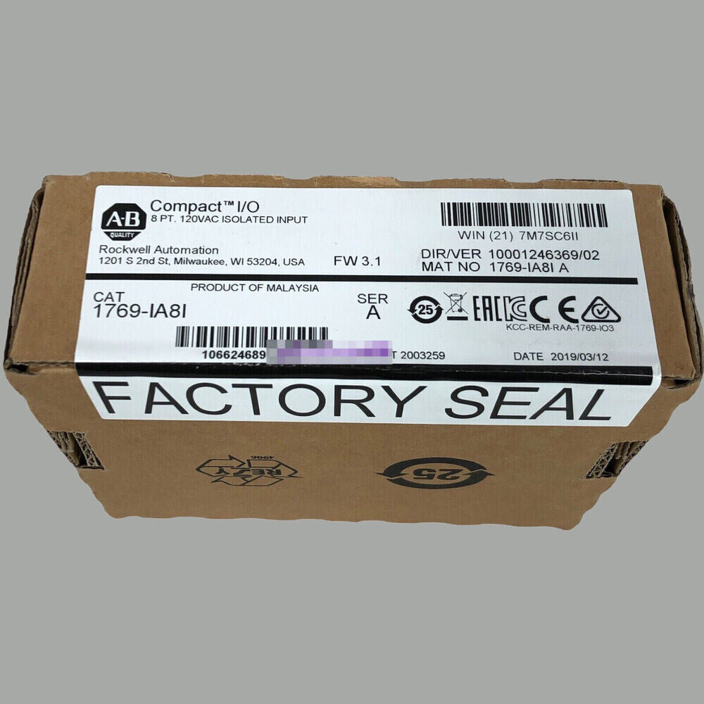 New Factory Sealed AB 1769-IA8I CompactLogix 120VAC Isolated Input ！