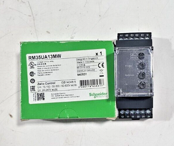 SCHNEIDER RM35UA13MW VOLTAGE CONTROL RELAY VOLTAGE 24-240VAC/DC