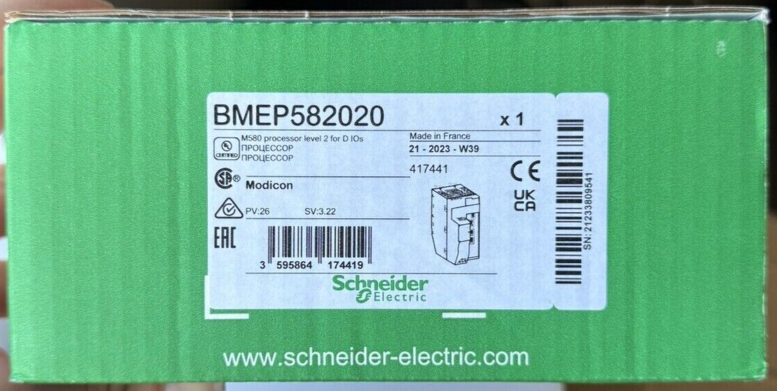 Schneider Electric BMEP582020 Modicon M580 Controller Module 8MB Fast Free Ship