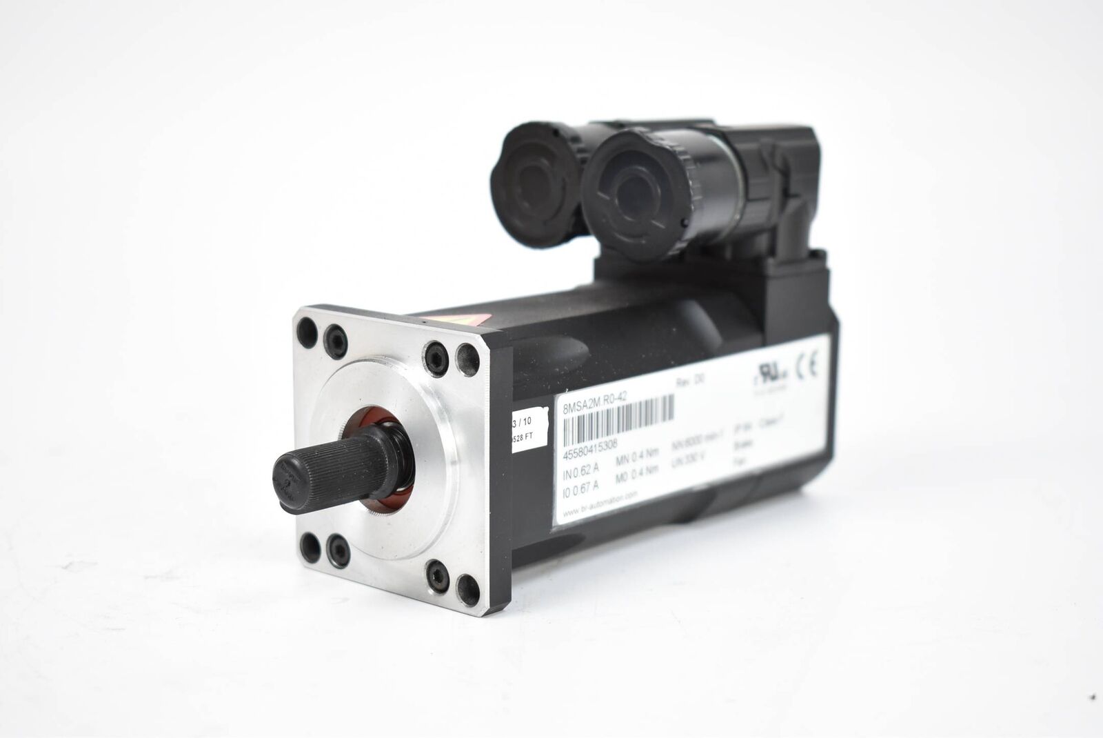 B&R 8MSA2M.R0-42 Servo Motor, Industrial Automation Part, Black and Silver