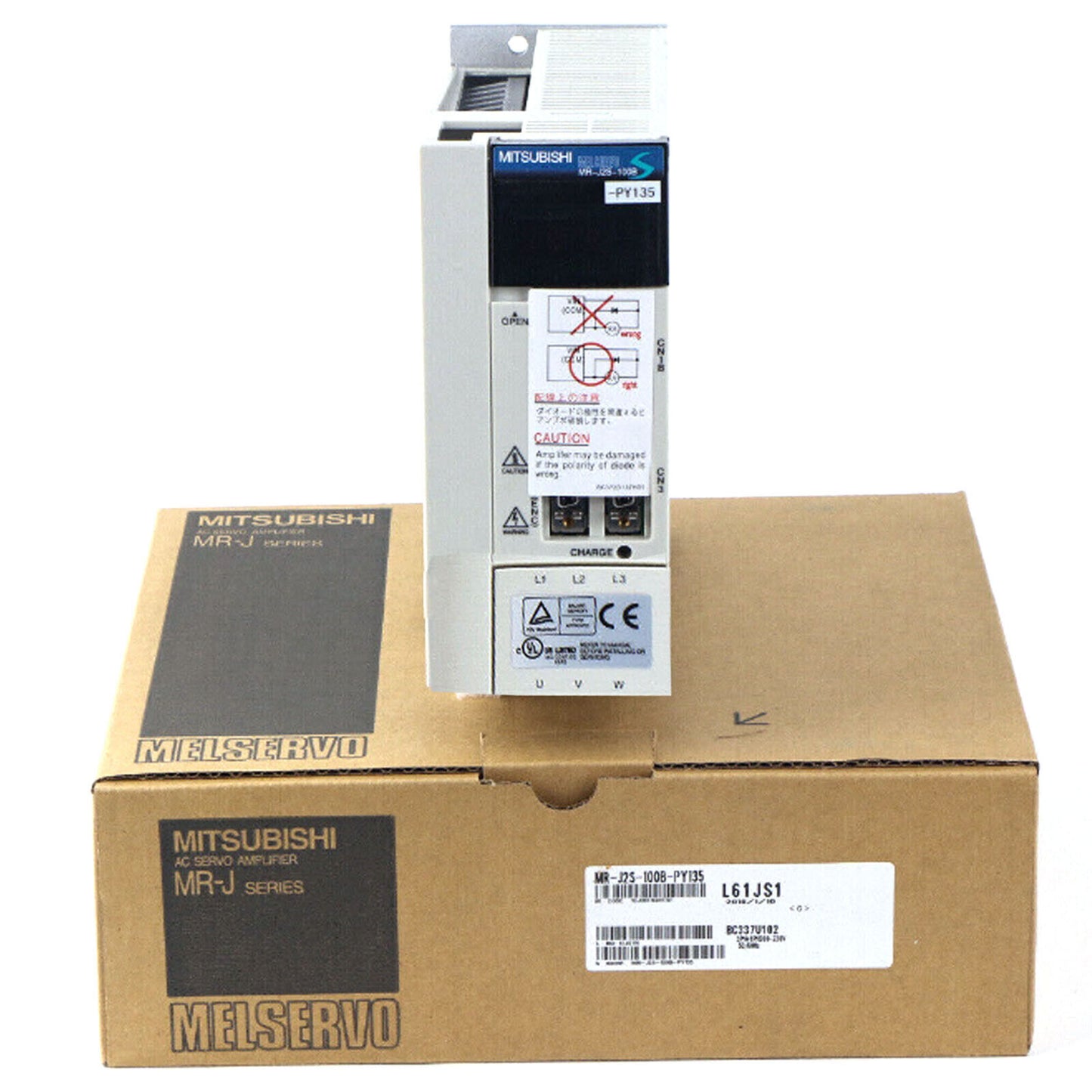Mitsubishi MR-J2S-100B-PY135 AC Servo Driver, industrial automation part, Melservo series.