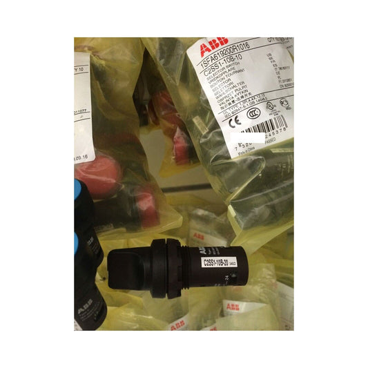 ABB C2SS1-10B-10 selector switch product, black with white label, industrial automation parts
