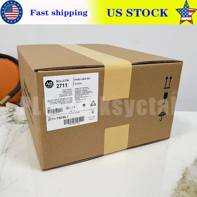 Allen-Bradley 2711-T6C8L1 PanelView 600 Touch Operator Interface box, fast shipping, US stock. Industrial automation parts