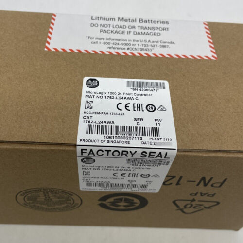 AB 1762-L24AWA New Allen-Bradley 1762L24AWA MicroLogix 1200 24 Point Controller