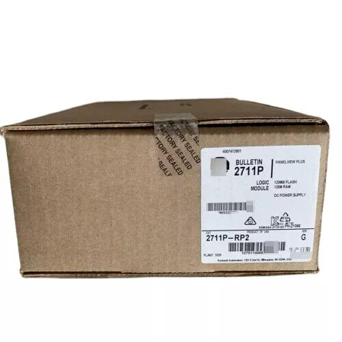 Allen-Bradley 2711P-RP2 logic module in box, factory sealed, 512MB RAM, 512MB Flash, for PanelView Plus 6 terminals.